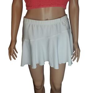 Nike Tennis Skirt Women's S White Flowy Athletic No Shorts Mini Logo Dri-Fit NWT